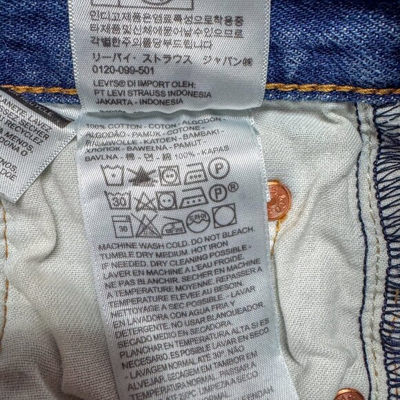 Levis 501 Jeans Mens 30 Blue Button Fly Denim Western Cowboy Outdoor 30x29 - Picture 12 of 15